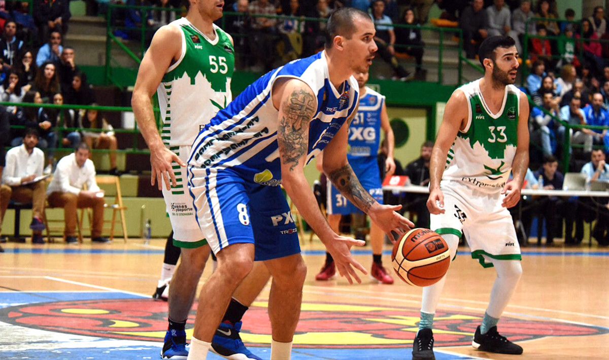 Jason Cain, no partido entre Peixe Galego e Cáceres