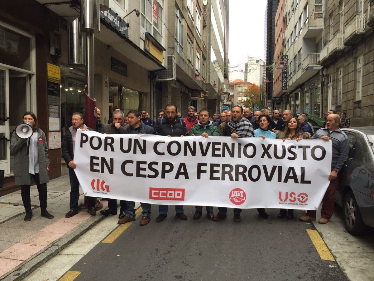 Mobilización dos traballadores de Cespa