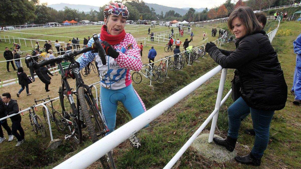 Guillermo García, en el I Trofeo Cidade de Pontevedra de Ciclocross en Campañó