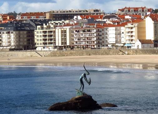 Vista da praia de Silgar, Sanxenxo