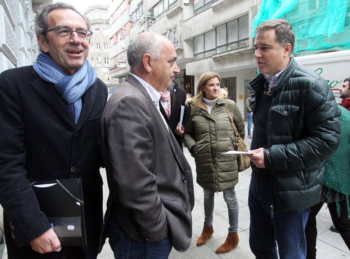Os voceiros de Marea, Partido Socialista, Cidadáns e Partido Popular