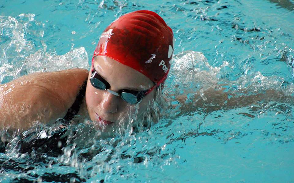 Bea Gómez, durante una competición con el Galaico