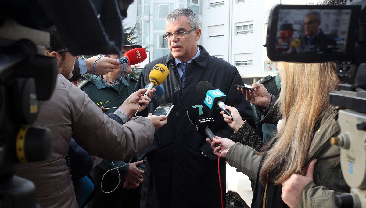 Santiago Villanueva, en la comandancia de la Guardia Civil de Pontevedra