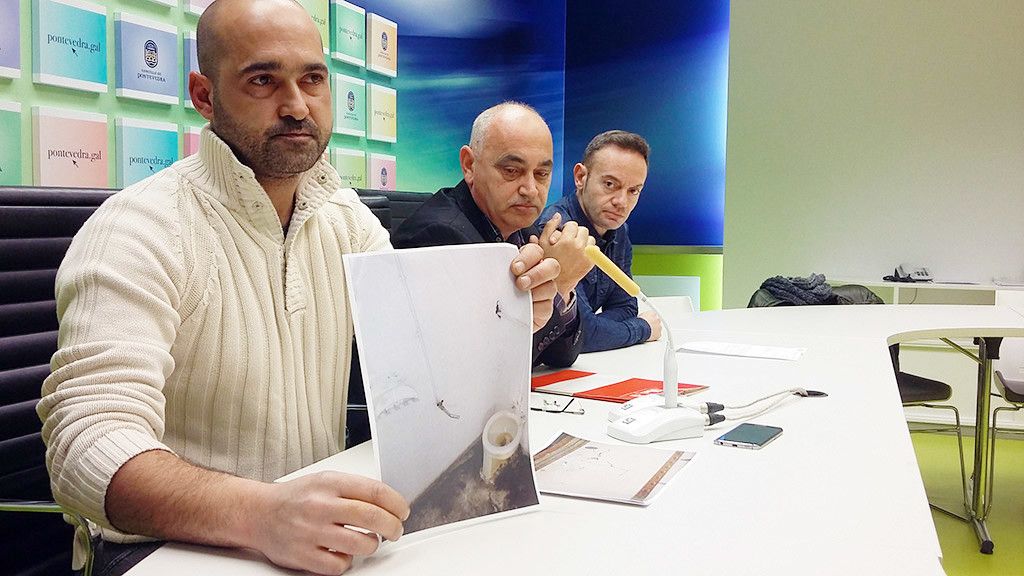El PSOE denunció en rueda de prensa el estado de las instalaciones del Campo de fútbol de Ponte Sampaio