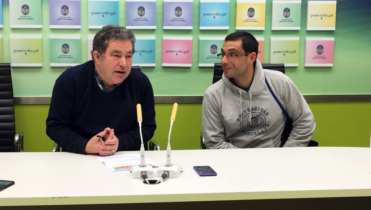 Miguel Anxo Fernández Lores e Quique Pérez, portavoz de Pedaladas