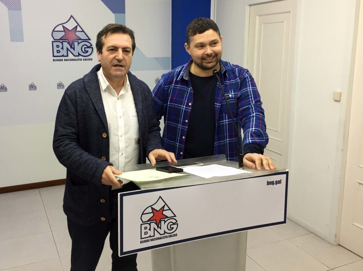 Luis Bará y Manu Lourenzo, en la sede del BNG