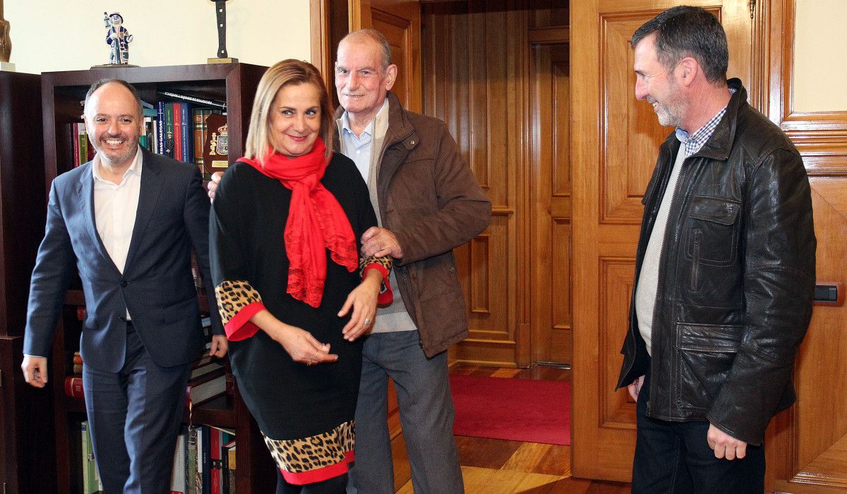 Carmela Silva, Magín Froiz y Xosé Manuel Abraldes