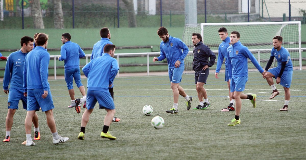 Adestramento do Pontevedra en Príncipe Felipe