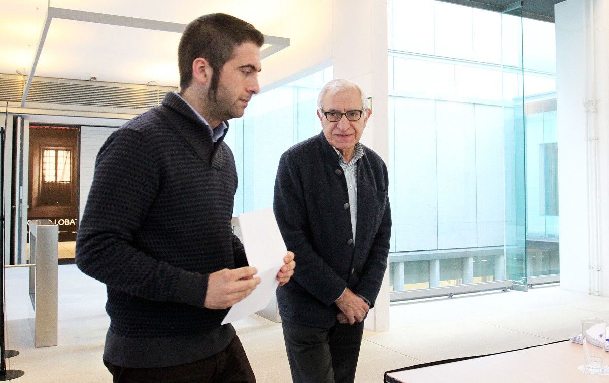 El diputado de Cultura, Xosé Leal, y el director del Museo, Carlos Valle