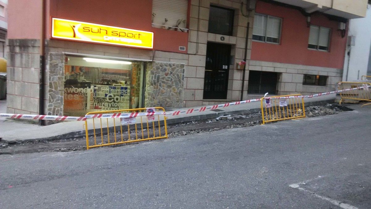 Obras de reforma en la calle Mestre Soutullo