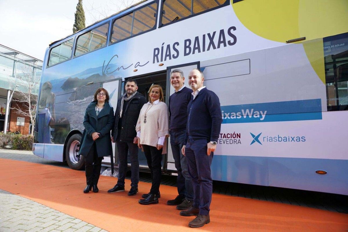 Autobús promocional de las Rías Baixas en Madrid