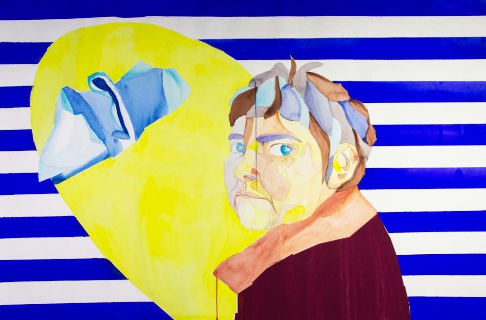 Uno de los autorretratos de la artista vasca Mónica Ortuzar