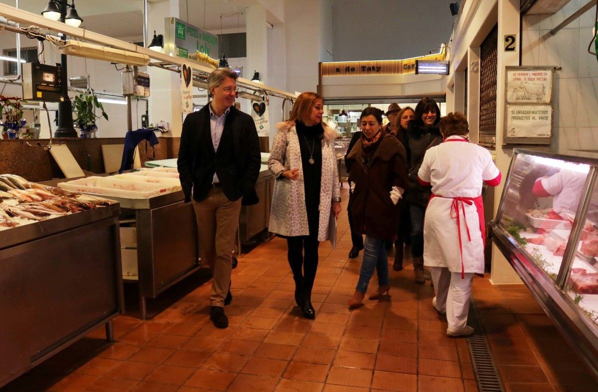 Carmela Silva, no mercado municipal do Grove