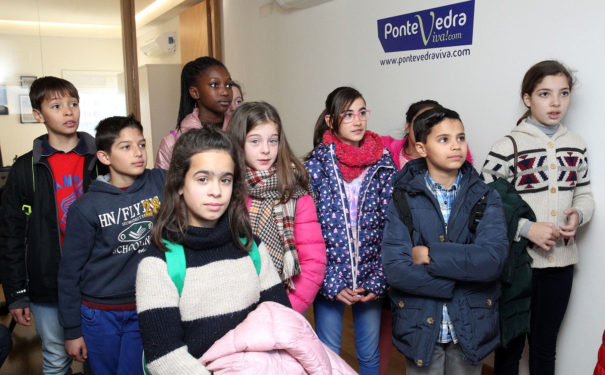 Os alumnos do Colexio público de Viñas visitan PontevedraViva