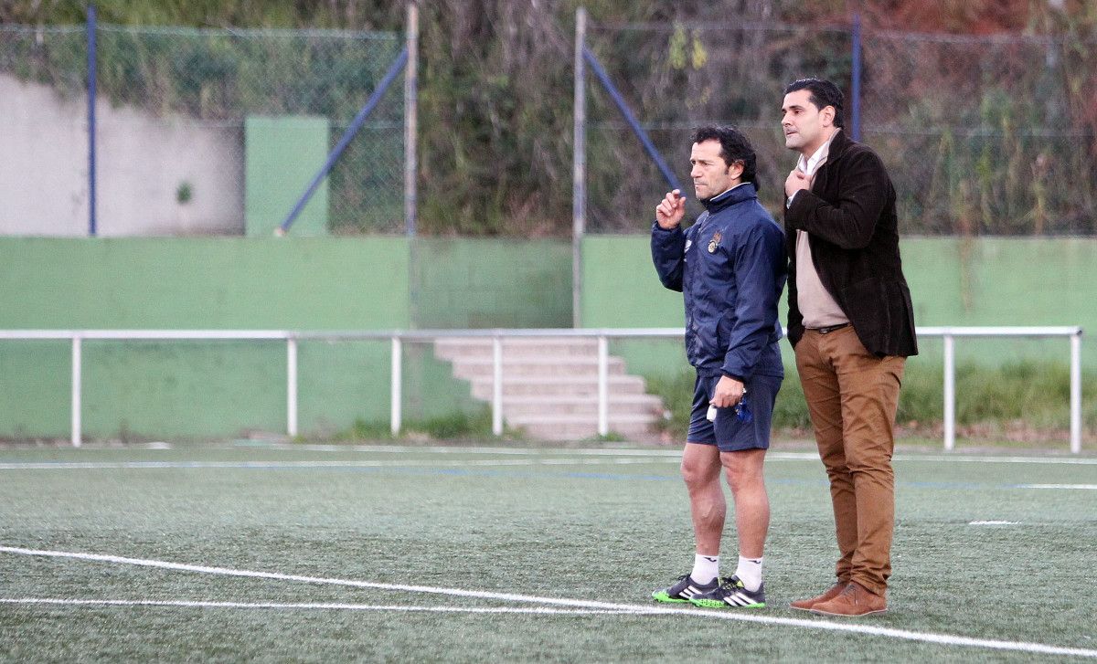 Luisito e Roberto Feáns nun adestramento en Príncipe Felipe