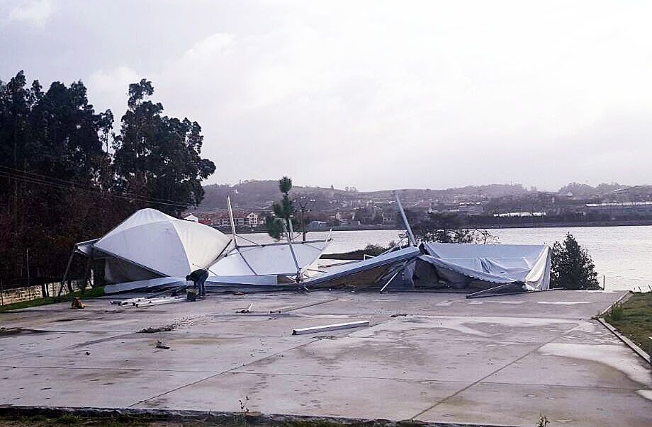 Daños causados por el temporal Kurt
