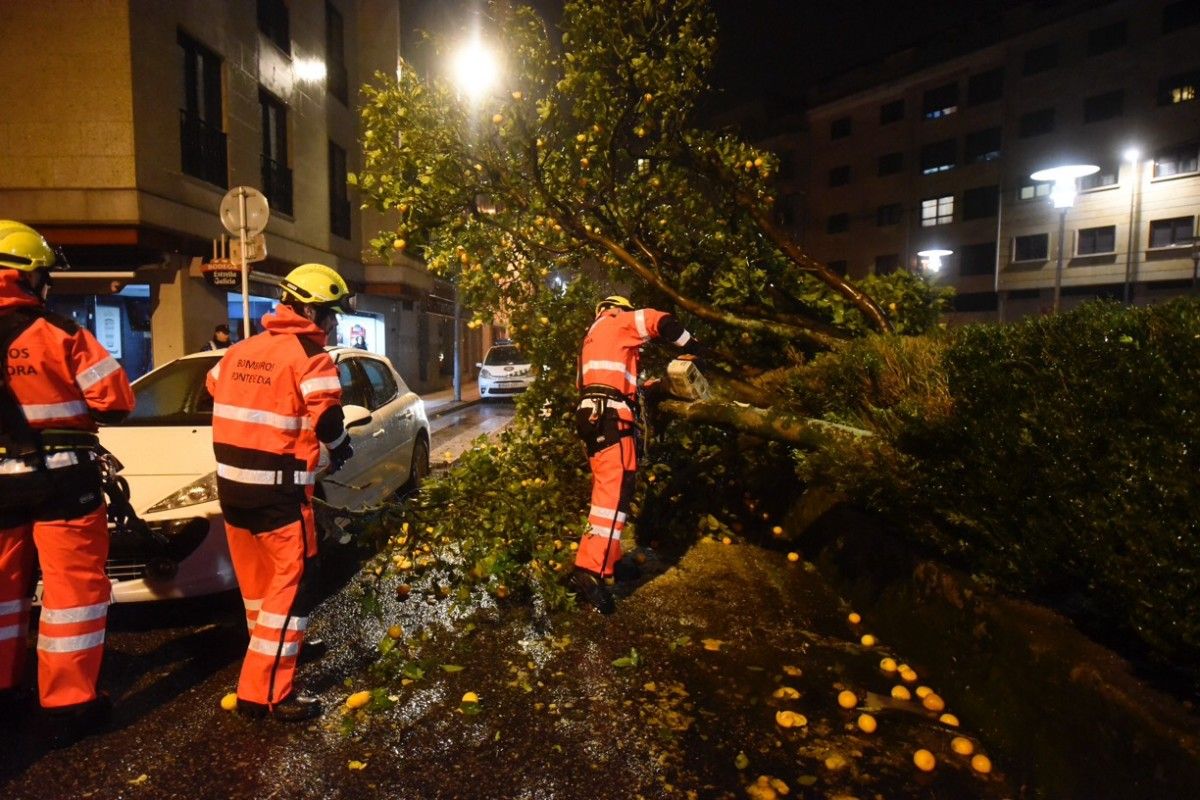 Segunda noite de incidencias causadas polo temporal