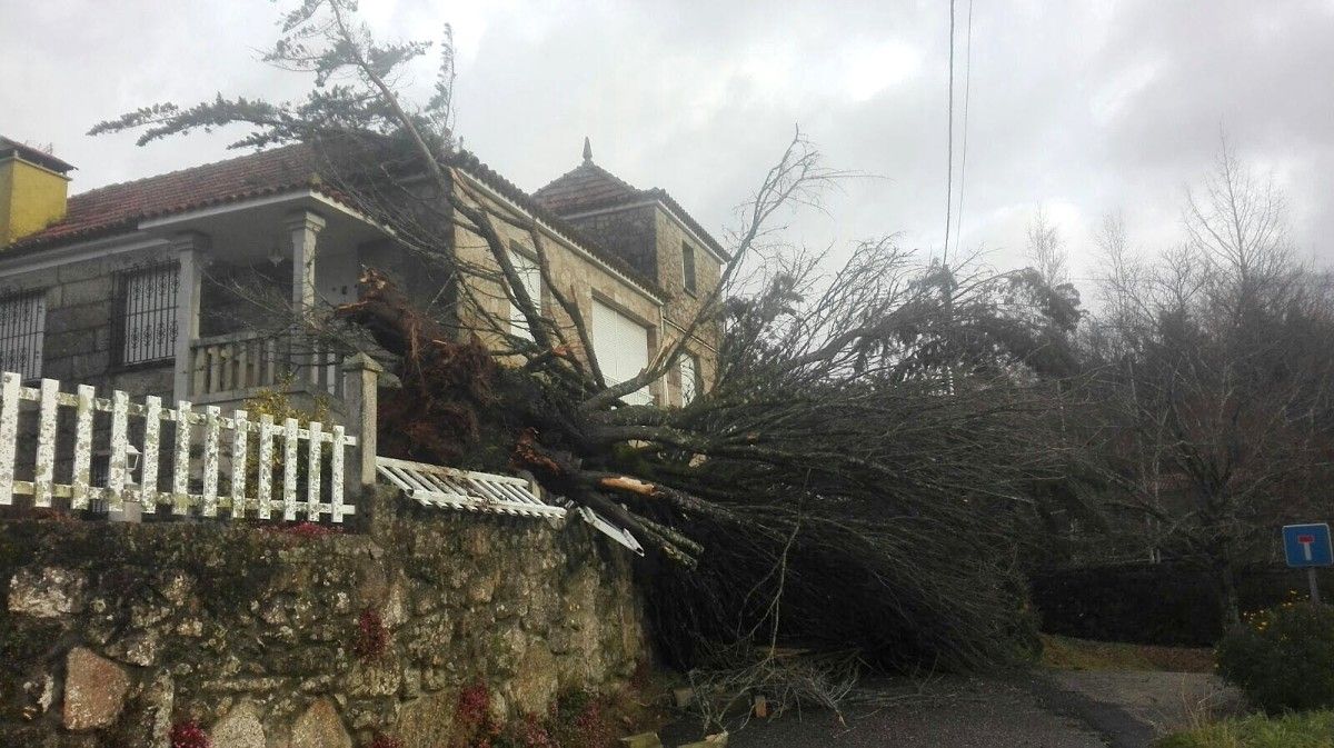 Incidencias causadas polo temporal en Ponte Caldelas