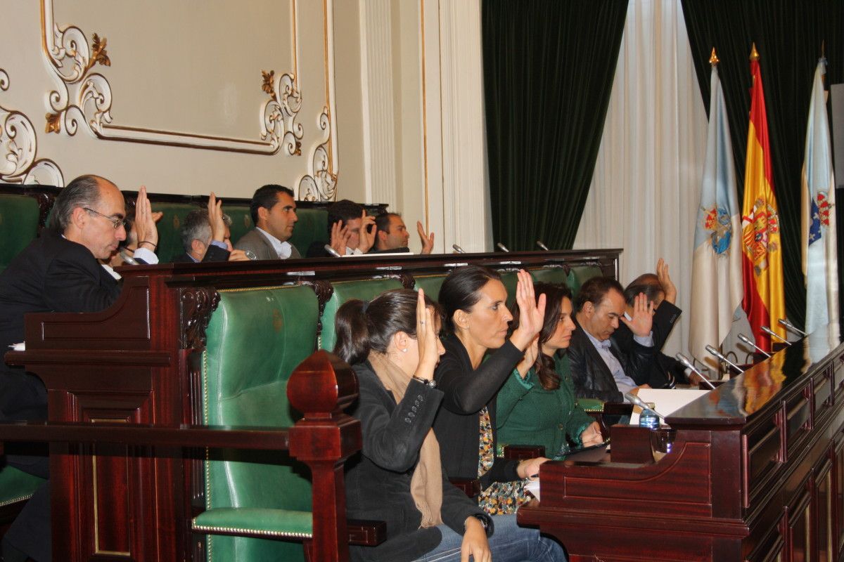 Pleno de la Deputación. Momento de la votación del Grupo provincial del PP