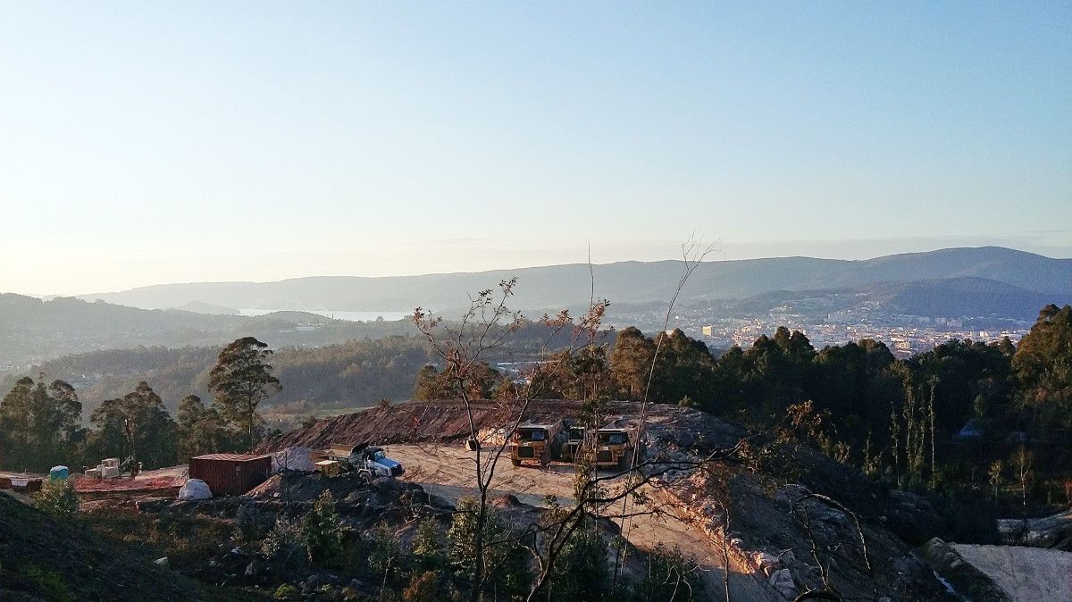Obras de construción da A-57 en Marcón