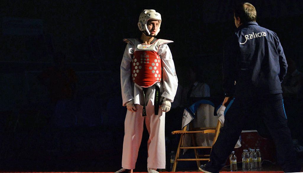 Sara Cortegoso, durante unha competición