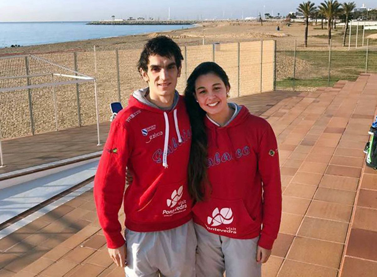 Cristian Fernández e Paula Goyanes, nadadores do Galaico