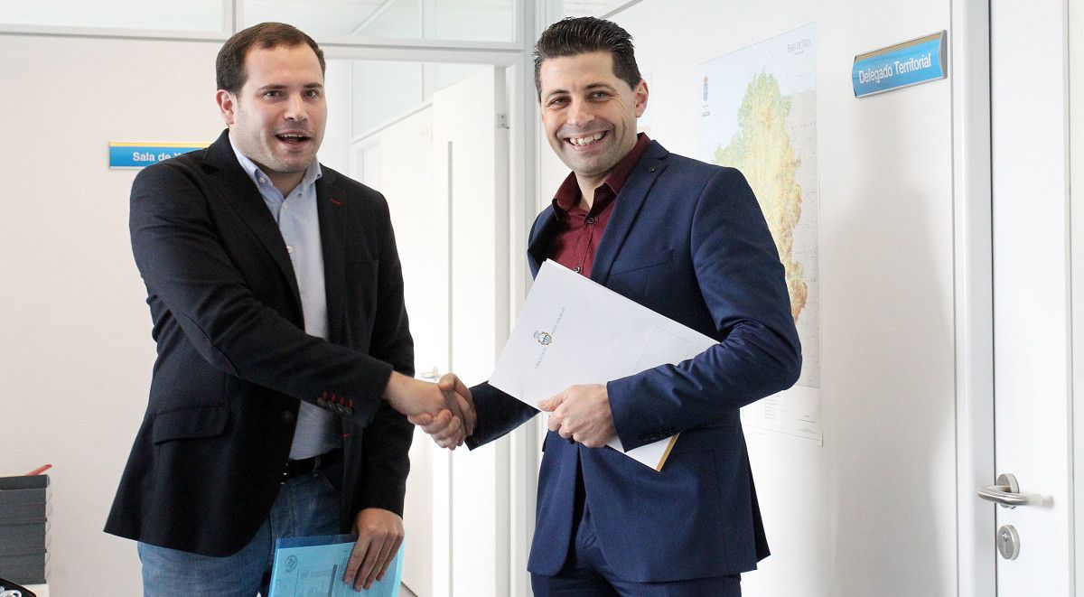 Jorge Cubela e Andrés Díaz, na delegación da Xunta