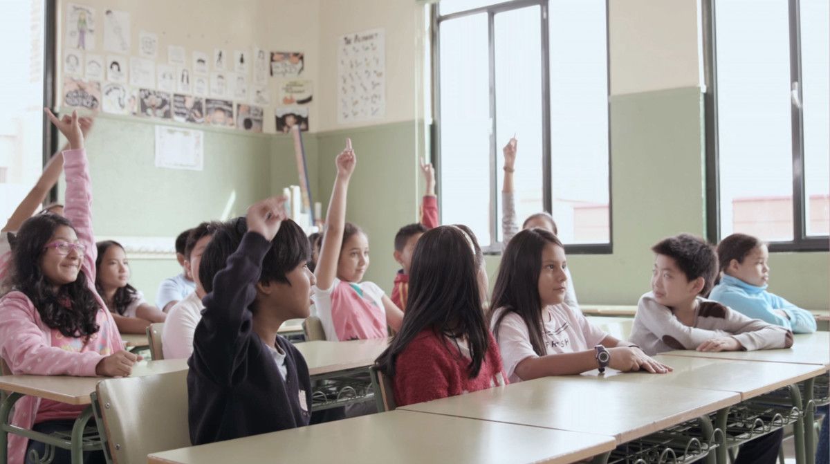 Escolares participantes en el concurso escolar contra el acoso organizado por la ONCE
