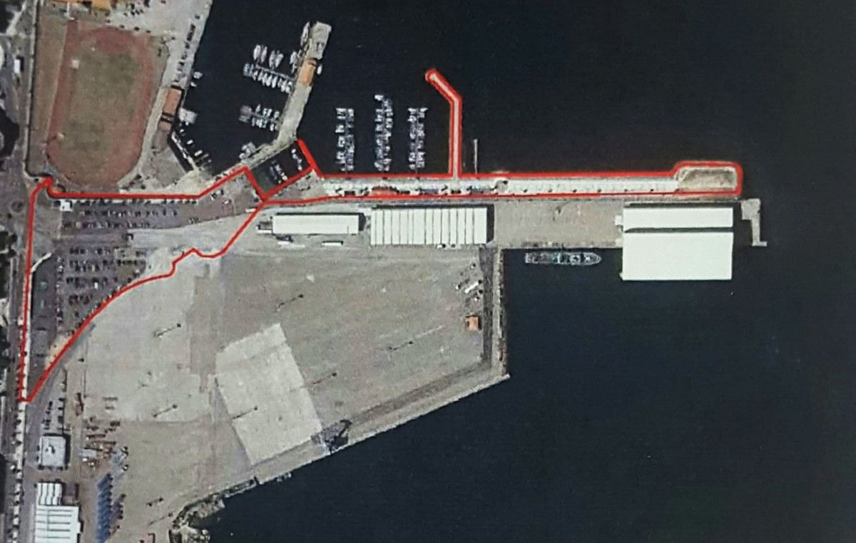 Espazo cedido polo porto de Marín ao Concello