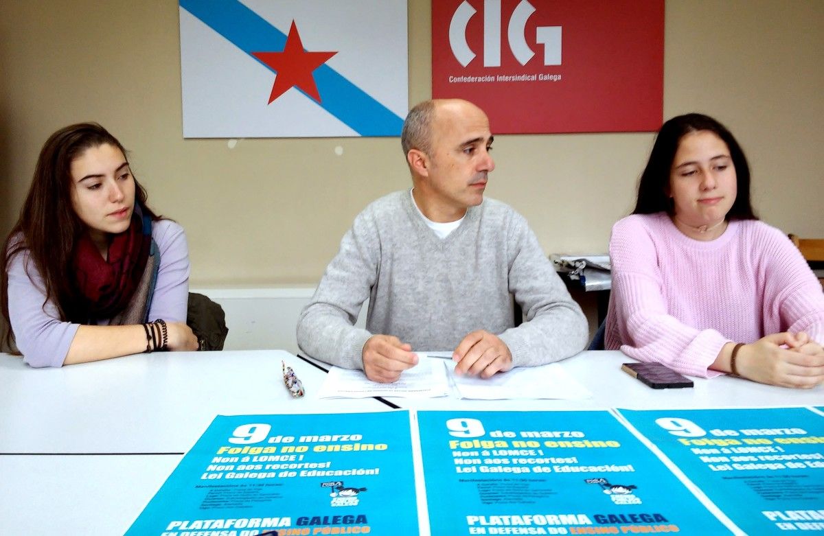 Representantes da Plataforma Galega en Defensa do Ensino Público