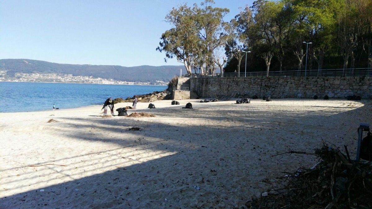 Limpeza das praias e dos viais de acceso aos arenais de Marín