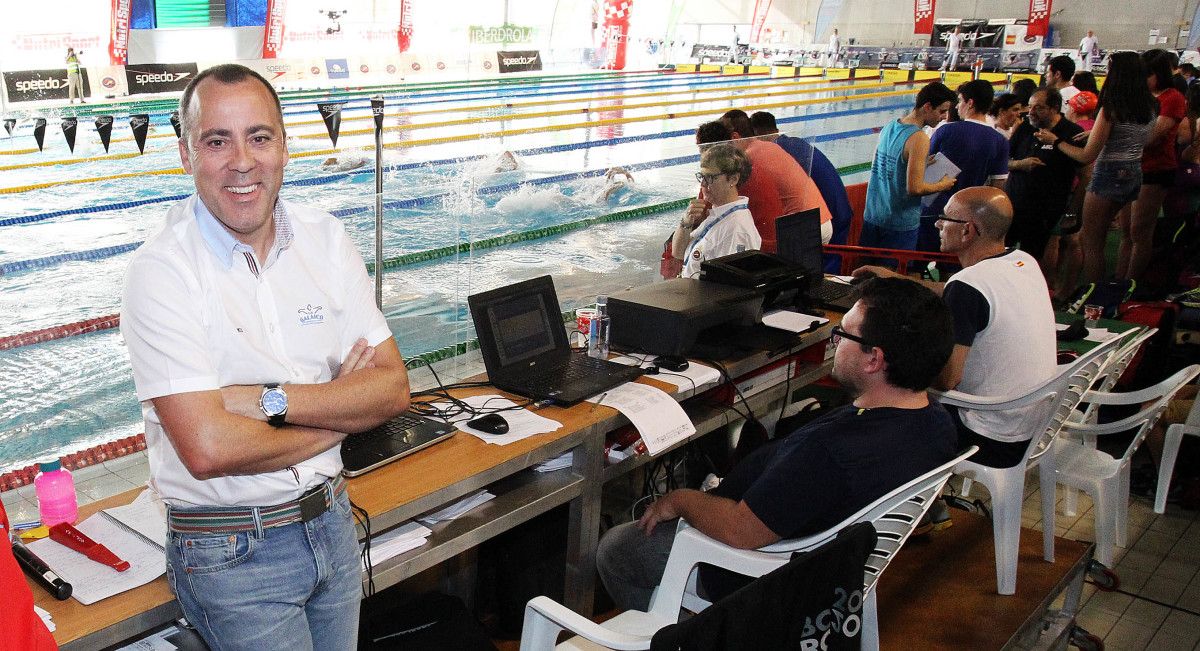 José Miguel Cano, presidente do Natación Galaico, durante o Open de Primavera
