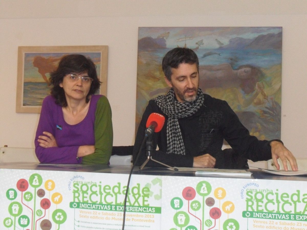 Carme da Silva y el secretario ejecutivo de Adega, Fins Eigrexas