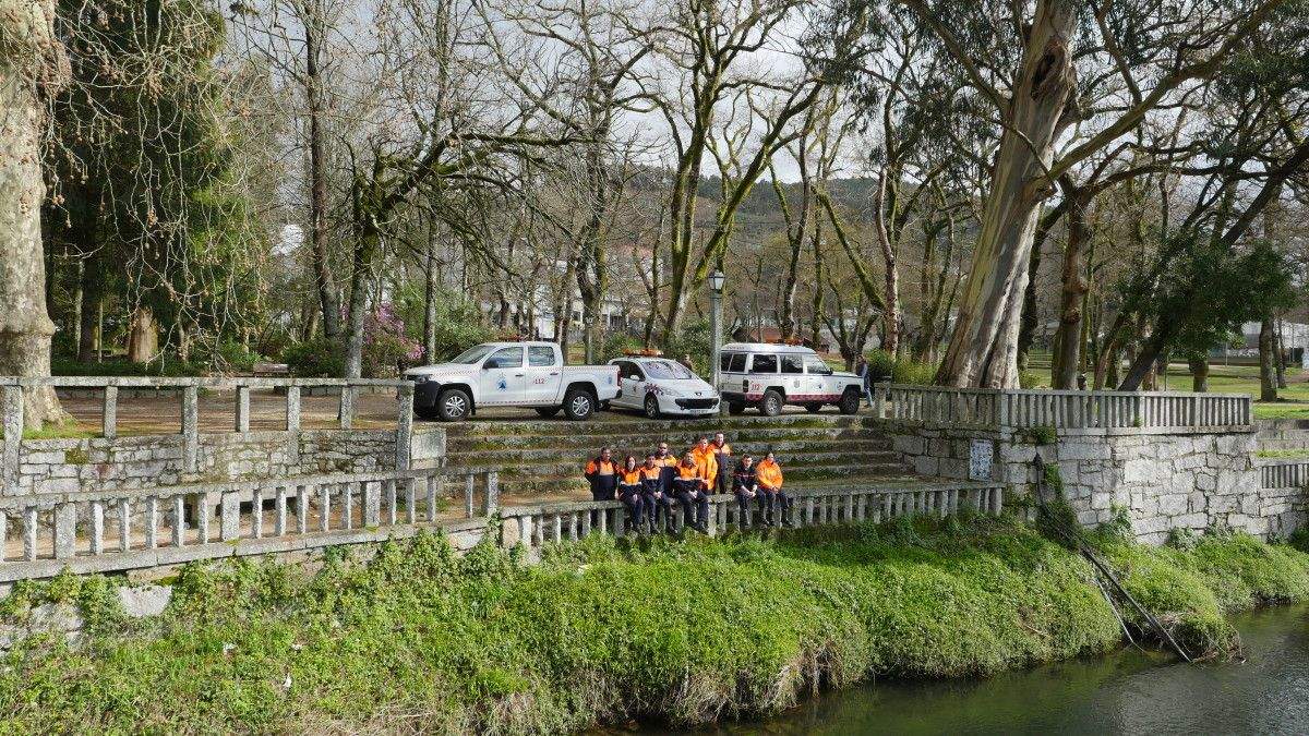 Integrantes da agrupación de Protección Civil de Caldas