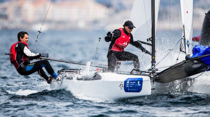 Fernando Echávarri y Tara Pacheco en la Copa del Mundo de Hyères