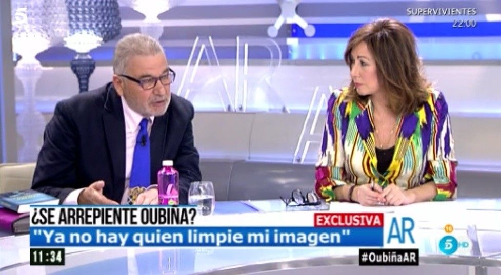 Laureano Oubiña con Ana Rosa Quintana