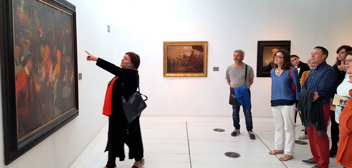 Visitas Cruzadas polo Museo de Pontevedra, con Uxía Senlle e Isabel Risco