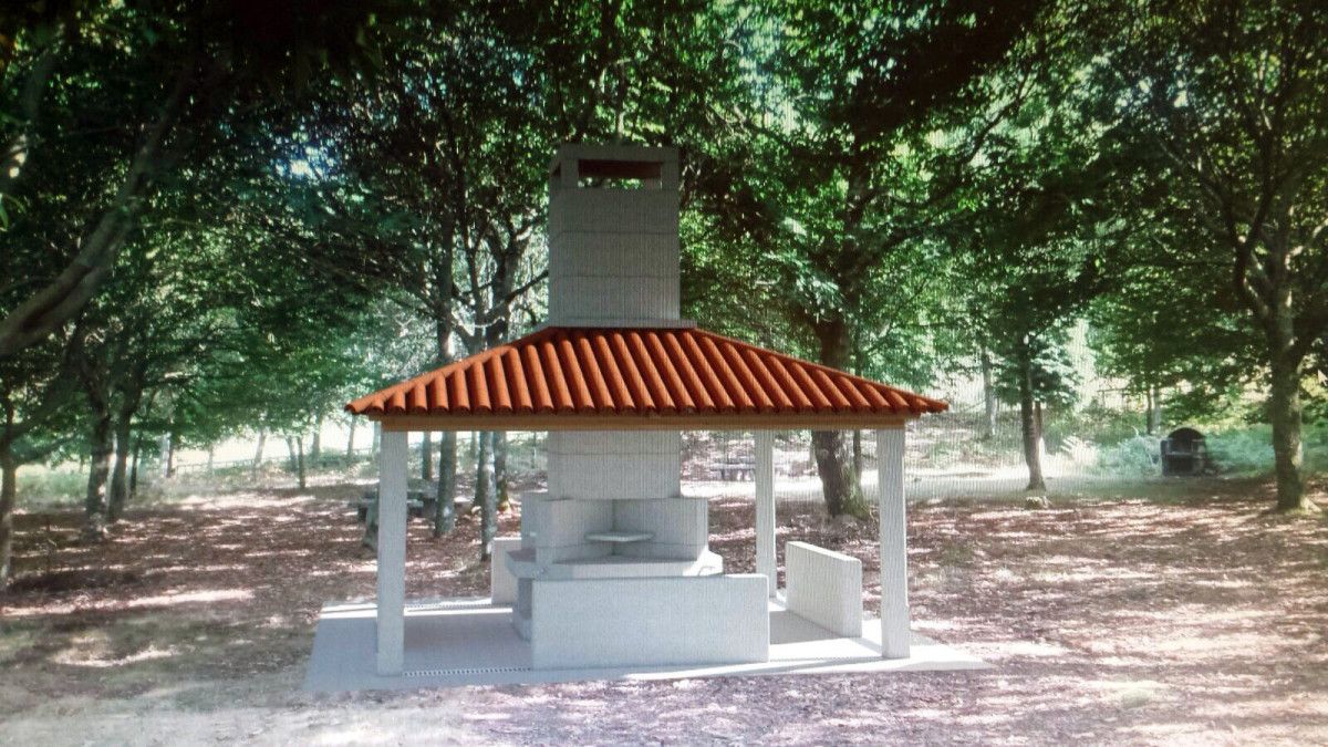 Diseño de asador escogido para el Lago de Castiñeiras