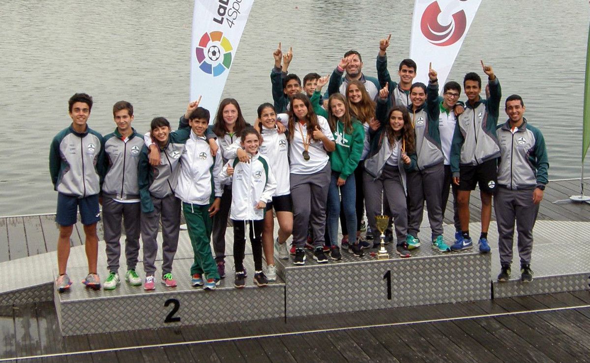 Equipo de la EP Ciudad de Pontevedra en la Copa de España Cadete en Trasona