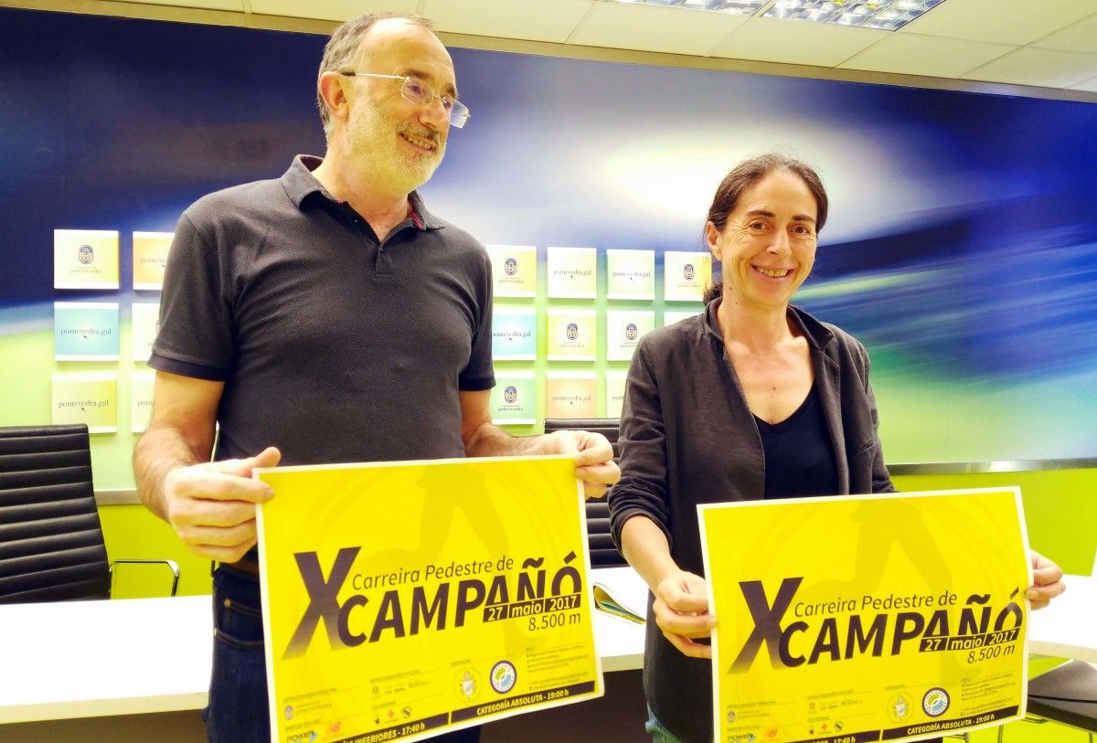José María Domínguez e Anxos Riveiro presentan a X Carreira Pedestre de Campañó