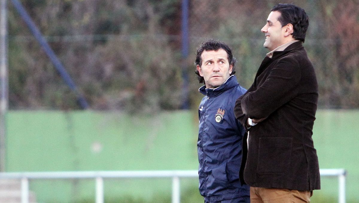 Luisito y Roberto Feáns en un entrenamiento en Príncipe Felipe