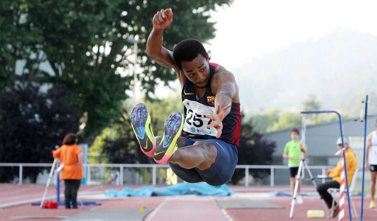 Jean Marie Okutu, na cuarta xornada do Circuíto de Atletismo en Pista no CGTD