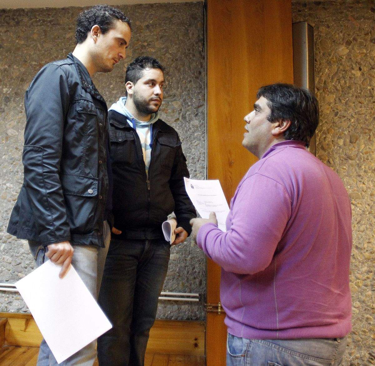David Barreiro (dereita) nunha asemblea de socios do Leis