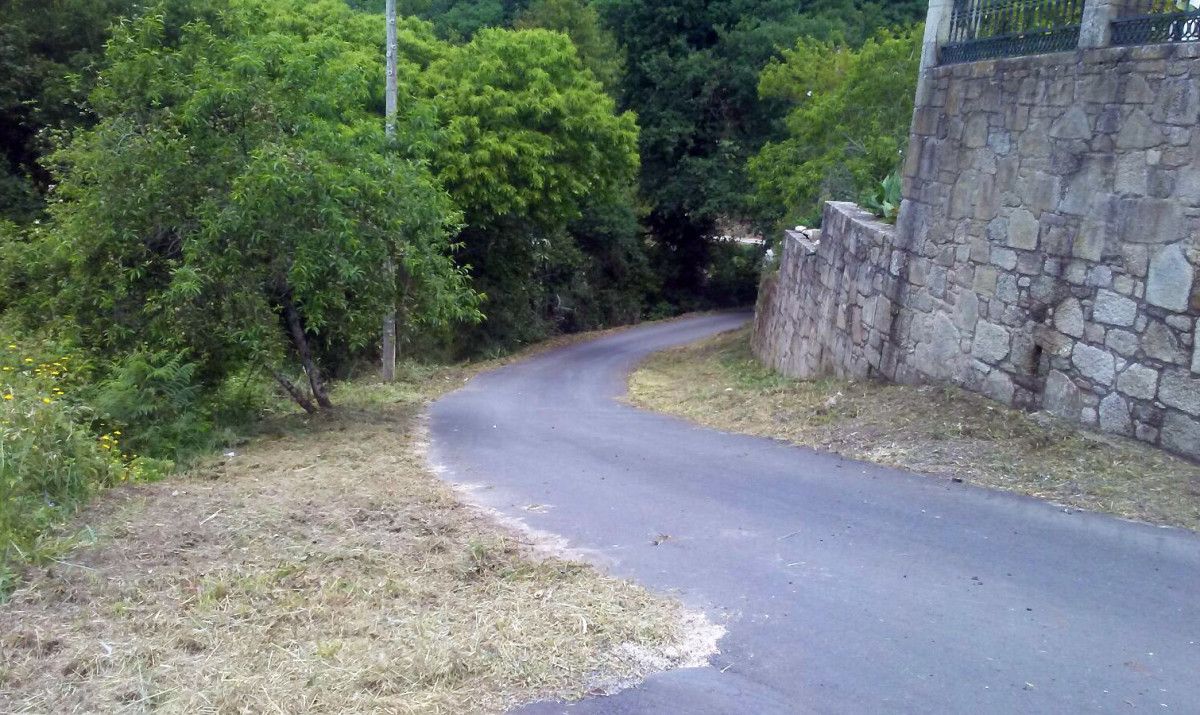 Camiño rozado na parroquia de Lérez