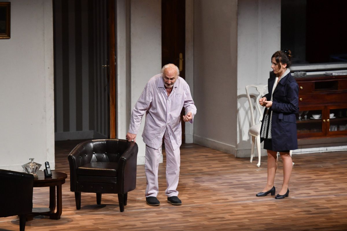 Representación de "El Padre" con Héctor Alterio en el Pazo da Cultura