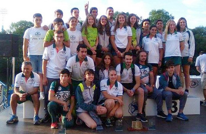 Equipo da EP Ciudad de Pontevedra no Descenso do Miño