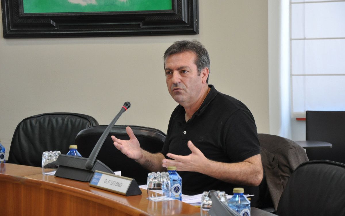 Luis Bará, nunha comisión do Parlamento galego
