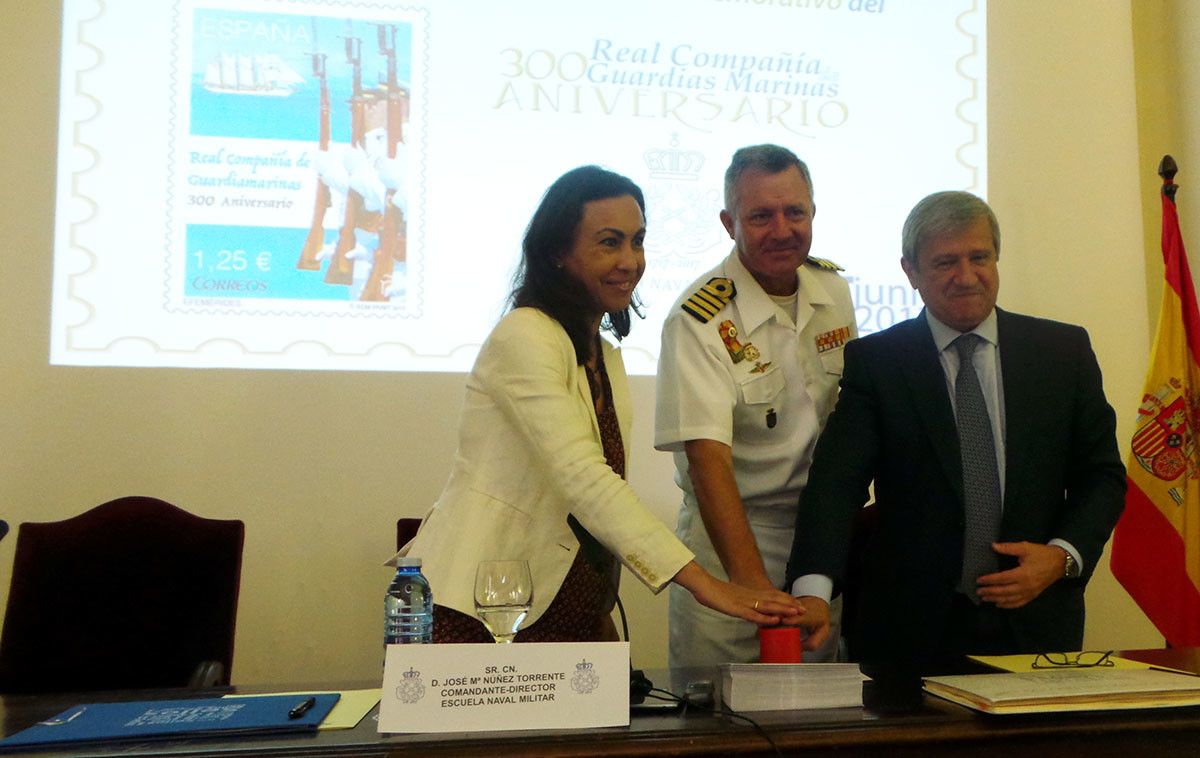 Presentación do selo conmemorativo do 300 aniversario da Real Compañía de Guardamarinas