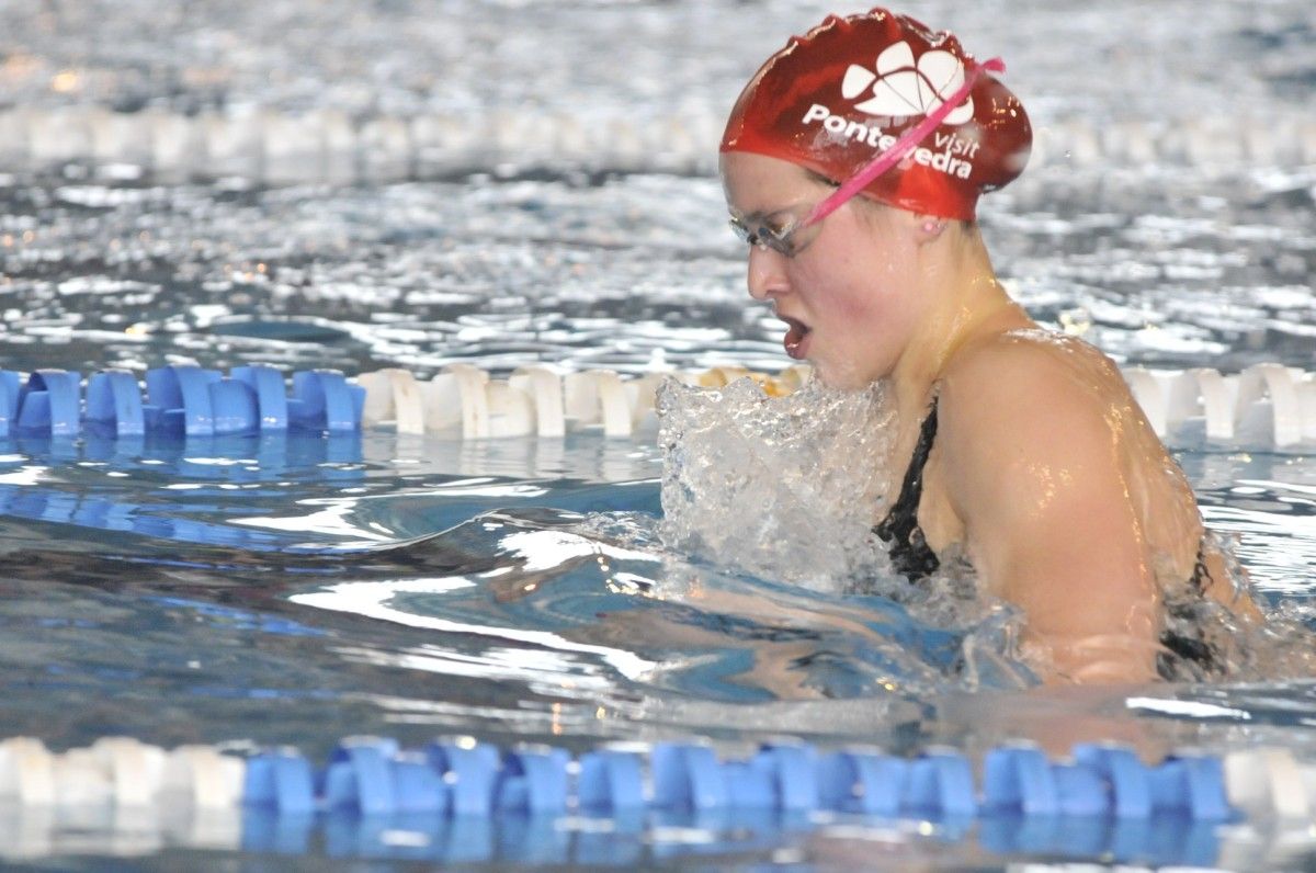 Bea Gómez durante o Campionato de España Open en Ponte Muíños