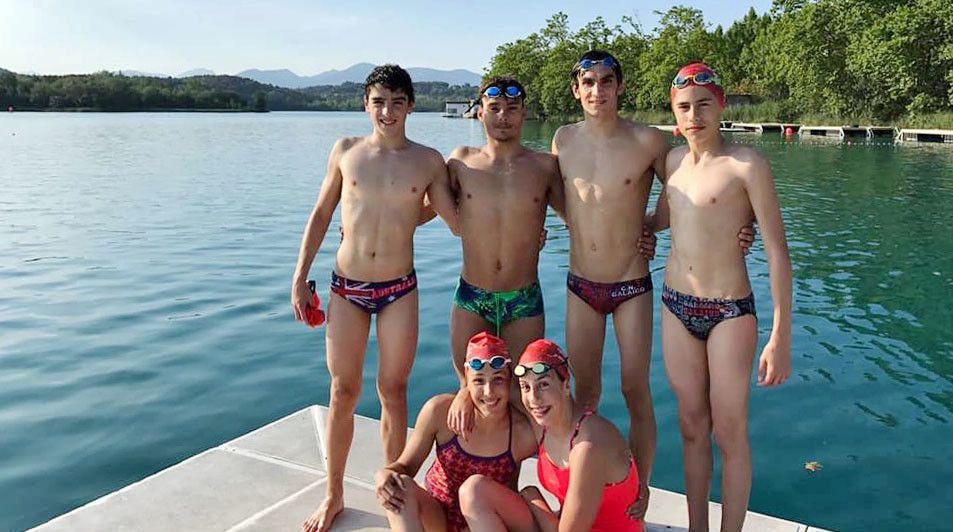 Nadadores do Galaico no Campionato de España de Augas Abertas